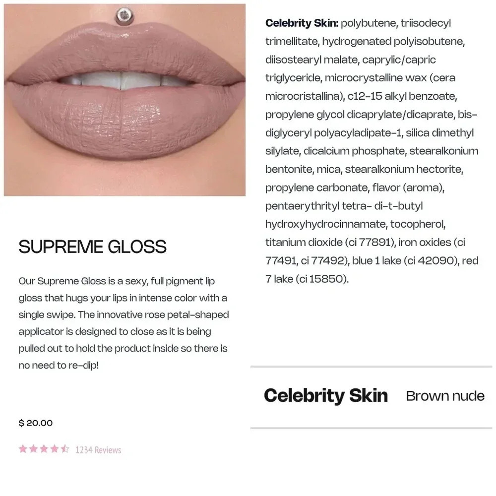 Jeffree Star Supreme Gloss in "Celebrity Skin"